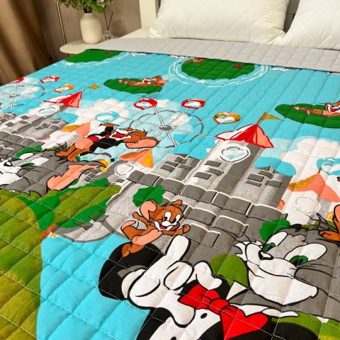 Двостороння дитяча ковдра-покривало з бавовни - 36