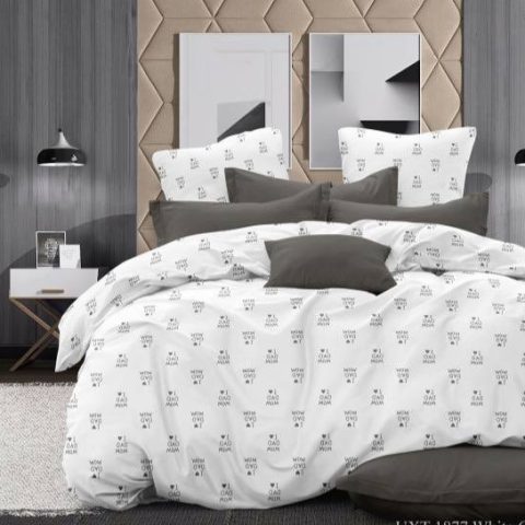 Комплект постільної білизни UTX 1877 White Grey