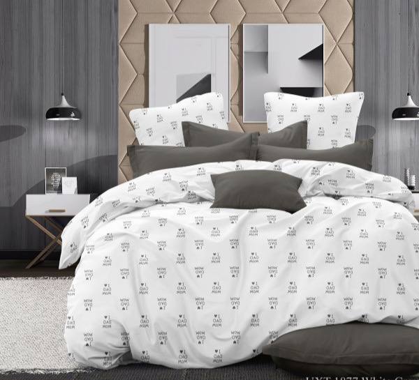 Комплект постільної білизни UTX 1877 White Grey